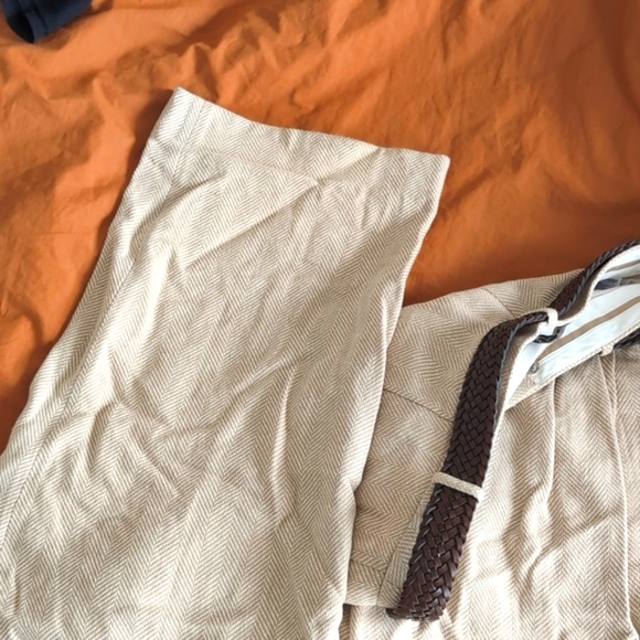 Sz 20/18 Norfolk Linen Blend Banana Republic Cream Tweed Suit Set + Free Belt! - Picture 15 of 15